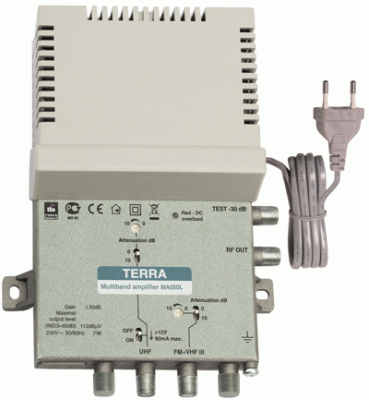 TERRA MA050L Κεντρικός ενισχυτής 2 Εισόδων