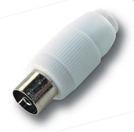 ALCAD RH-095 Straight Connector IEC Female (RF), 9.5mm, Shielded