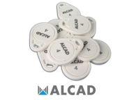 ALCAD LAC-004 Electronic proximity key for residents iAccess number 4. Key-fob format, yellow (formerly grey). 10 units