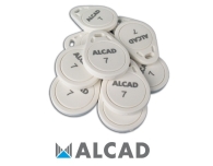 ALCAD LAC-007 Electronic proximity key for residents iAccess number 7. Key-fob format, yellow (formerly green-black). 10 units