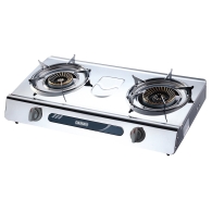 Επιτραπέζιο Κουζινάκι Υγραερίου, Ανοξείδωτο, με δύο εστίες 3.4-4.3kW, COLORATO CLTGS-02S