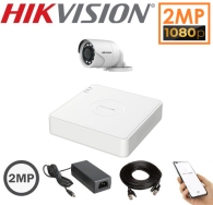 HIKVISION DS-7104HQHI-K1 Πακέτο καταγραφικού 4 καναλιών και 1 κάμερας εξωτερικού χώρου ανάλυσης 1080P