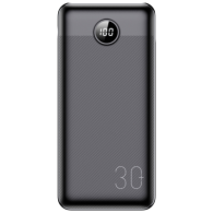 YENKEE YPB 3018 Power Bank με Χωρητικότητα 30.000 mAh και Γρήγορη Φόρτιση έως και 20W, Μαύρο