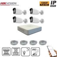 HIKVISION IP SET 2MP DS-7104NI-Q1/4P + 4 IP ΚΑΜΕΡΕΣ DS-2CD3021-I Poe SET