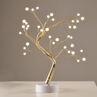 TREE WITH BALL LIGHTS 36 LED ΛΑΜΠΑΚΙΑ ΜΠΑΤΑΡΙΕΣ(3xAA)/USB ΘΕΡΜΟ ΛΕΥΚΟ IP20 50cm