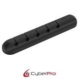 CYBERPRO CP-CM1, Clips οργάνωσης καλωδίων, 5 θέσεων, 1 τμχ, Μαύρο