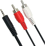 Powertech CAB-R007 καλώδιο 2 x RCA Male / Jack 3,5mm Male - 1.5m