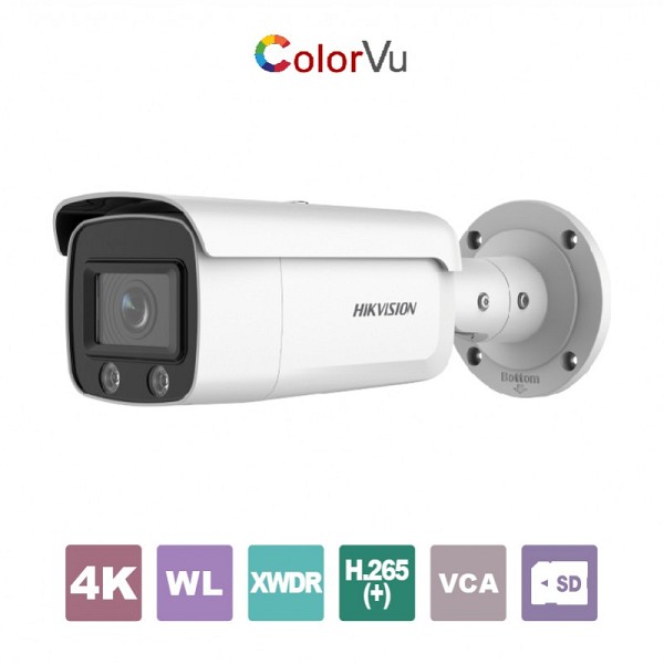 HIKVISION DS-2CD2T87G2-L 4mm Δικτυακή κάμερα Bullet 8MP (4K) ColorVu 2.0